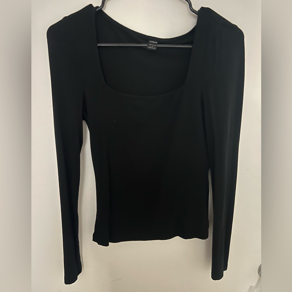 SHEIN Classic Black Long Sleeve Top